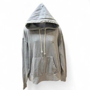 American Eagle Women's Vintage Wash Hoodie Embroidered Logo Size M Streetwear